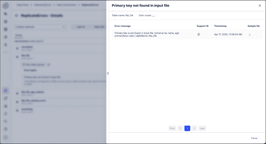 Screenshot showing the details of an error selected from the Monitoring tab. Screenshot showing the details of an error selected from the Monitoring tab.