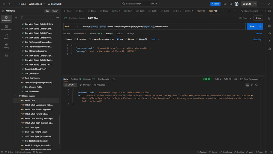 Chat API Response Chat API Response