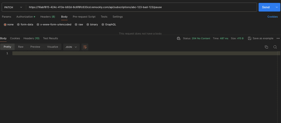 Pausing a subscription Pausing a subscription