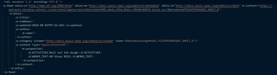 OData Query: XML OData Query: XML